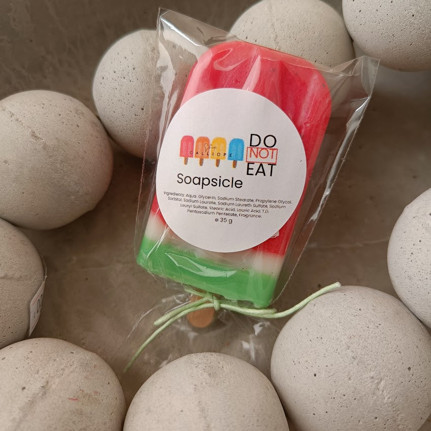 Σαπούνι ξυλάκι καρπούζι | Watermelon popsicle soap