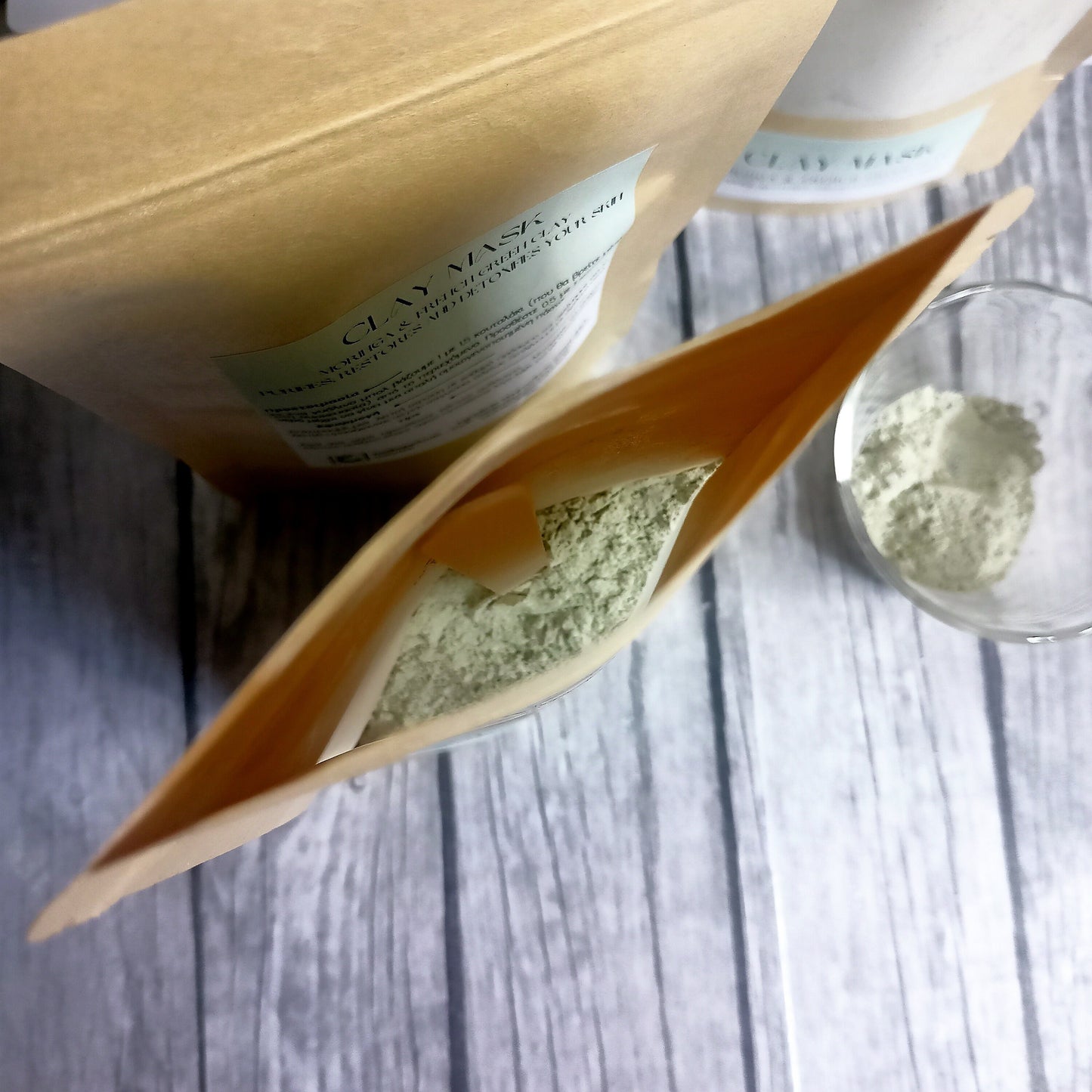 Μάσκα προσώπου Clay Mask powder, moringa and french green clay