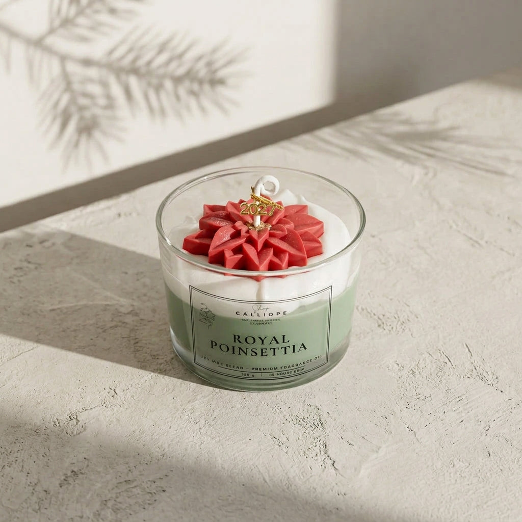 Κερί Royal Poinsettia - Χριστουγεννιάτικο Κερί | Limited Edition