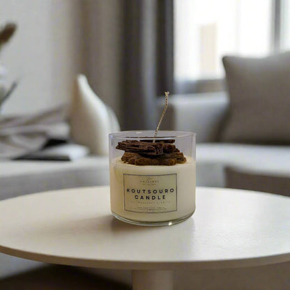 Κερί σόγιας κούτσουρο άρωμα μελομακάρονο