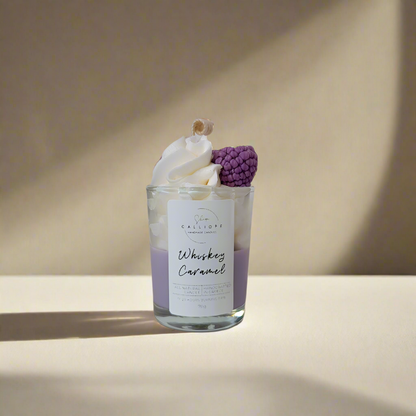 Candle shot with decorative elements on a beige surface