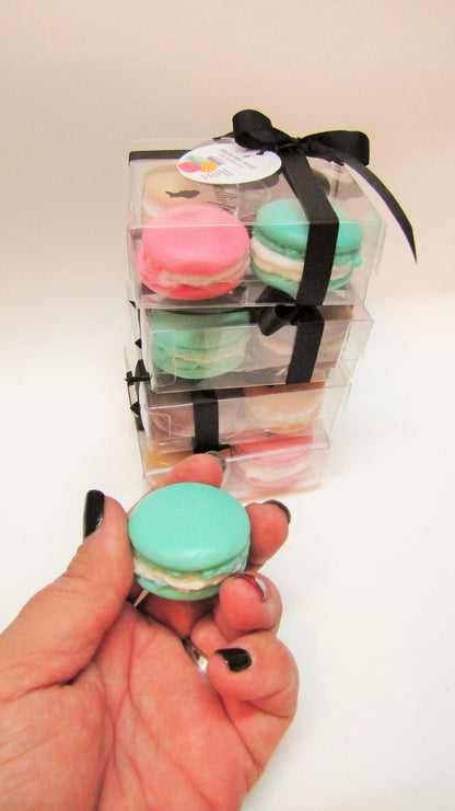 Macaron soap gift box, french macaron soap set of 4, cute gift, handmade 3D soap