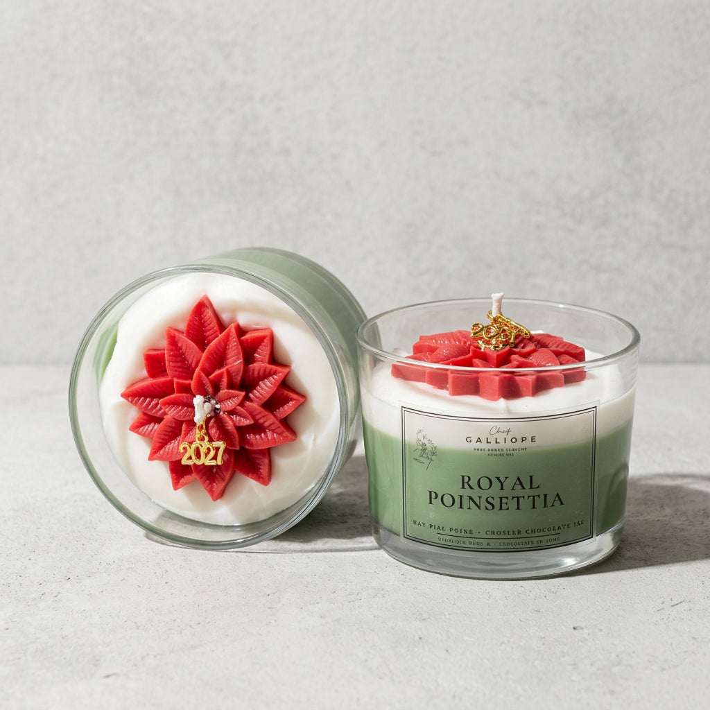 Κερί Royal Poinsettia - Χριστουγεννιάτικο Κερί | Limited Edition
