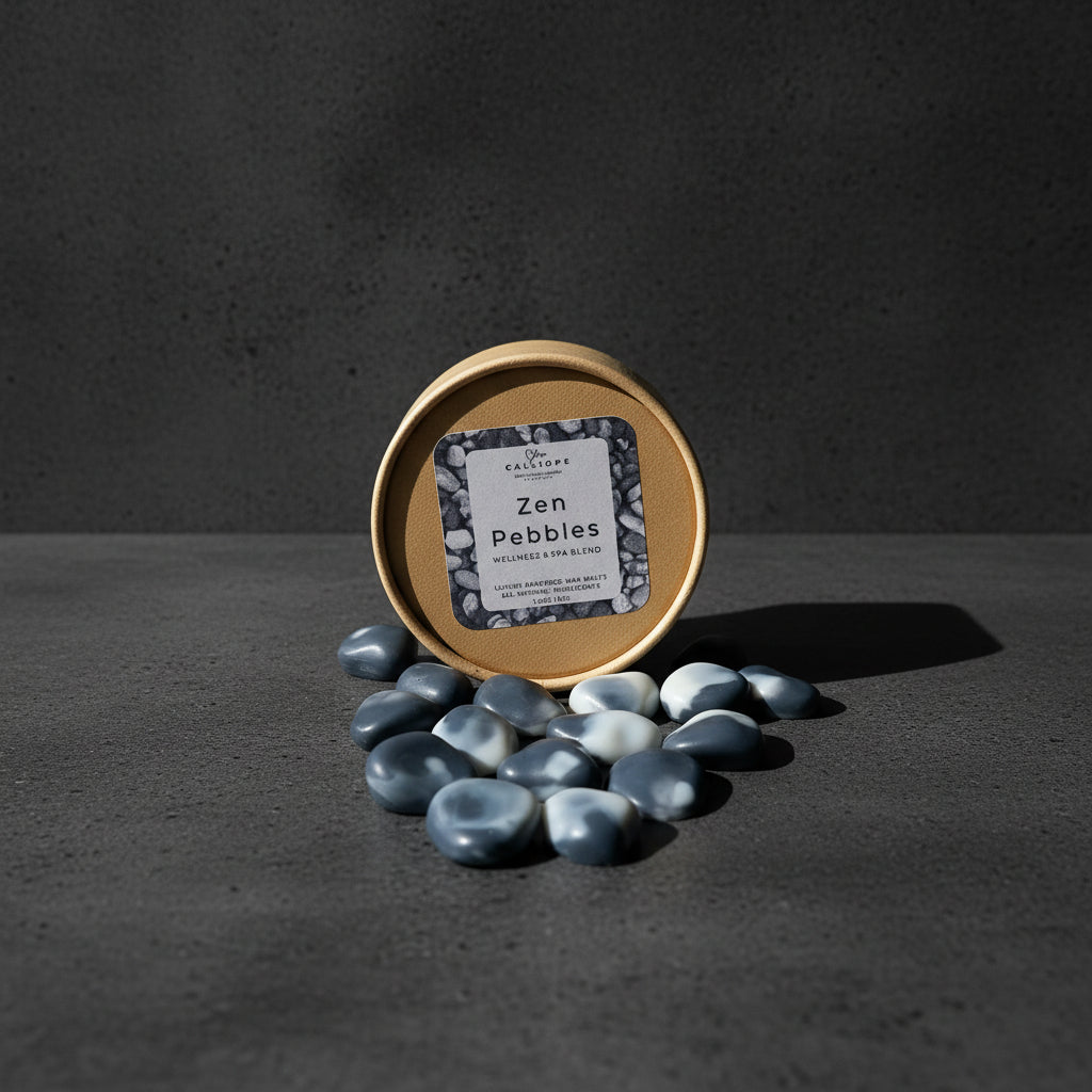 Zen Pebbles handmade rapeseed wax melts by CalliopeShop with wellness and spa scent